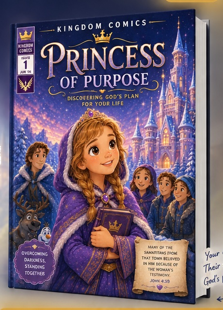 Kingdom Comics Princess of Purpose personalized devotional book cover
